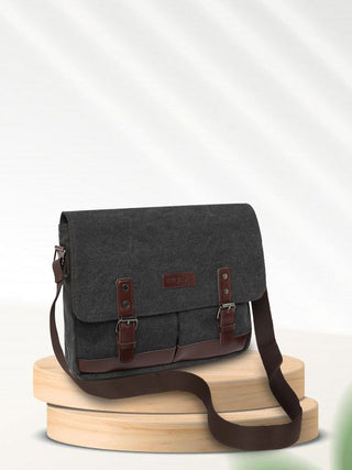 Sustainable Canvas Crossbody (Charcoal)