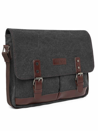 Sustainable Canvas Crossbody (Charcoal)