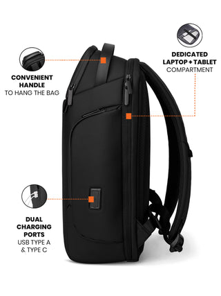 Pro-IV Laptop Backpack | Charcoal Black