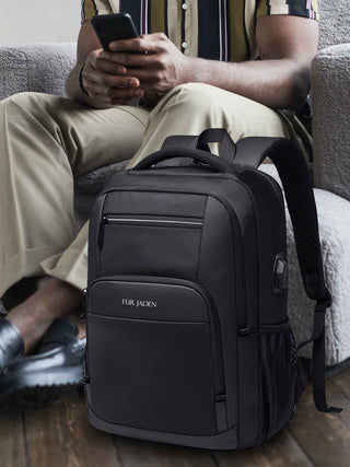 Laptop Backpack with USB Port | Black
