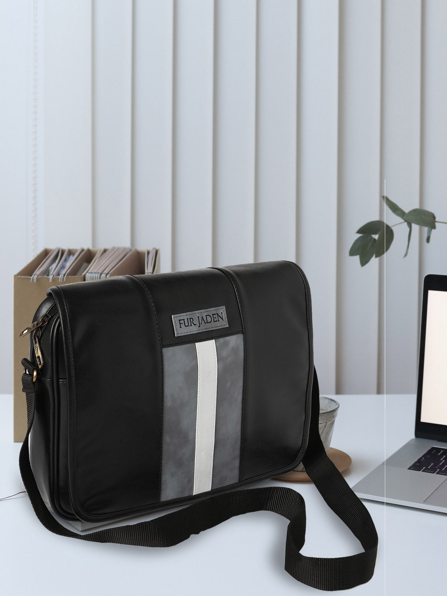 Cruelty Free Vegan Leather Crossbody (Black)