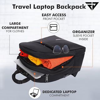Black Anti-Theft Backpack