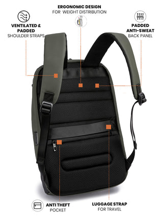 प्रो-वी लैपटॉप बैकपैक | फ़ॉरेस्ट ग्रीन 