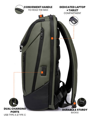 प्रो-वी लैपटॉप बैकपैक | फ़ॉरेस्ट ग्रीन 