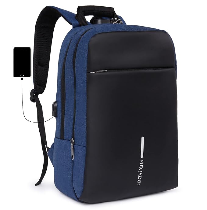 Navy Anti-Theft Backpack