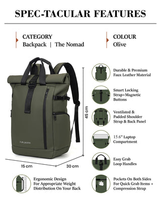 నోమాడ్ ల్యాప్‌టాప్ బ్యాక్‌ప్యాక్ | ఆలివ్