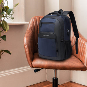 Laptop Backpack with USB Port | Navy Blue