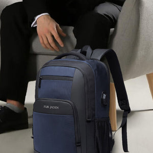Laptop Backpack with USB Port | Navy Blue