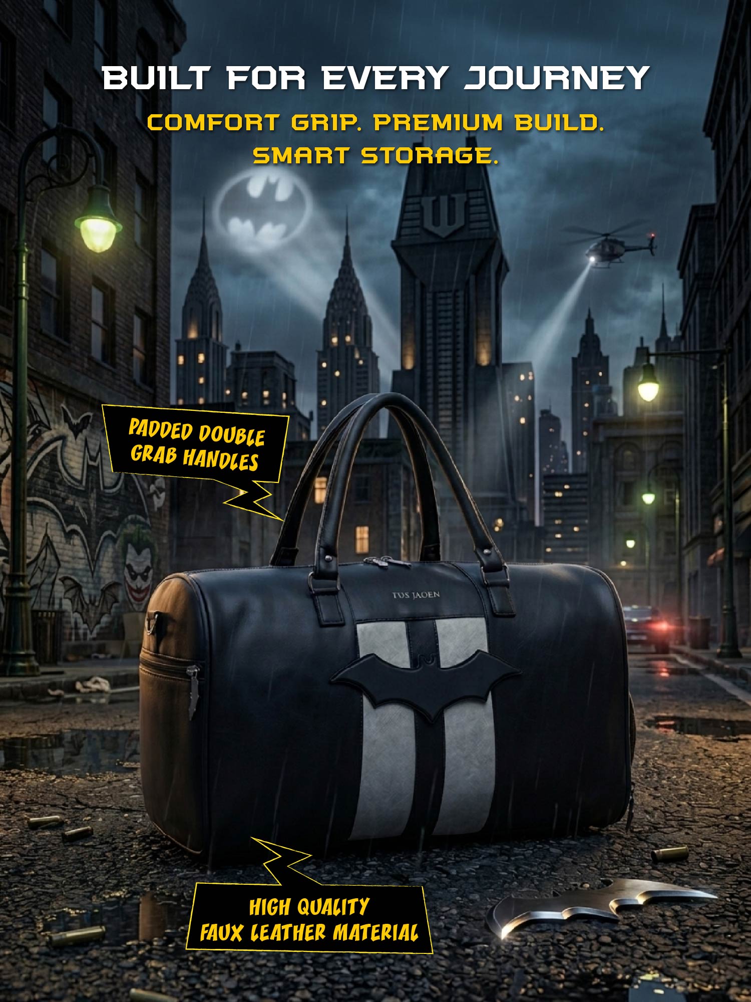 The BATMAN Duffle I Carbon Black