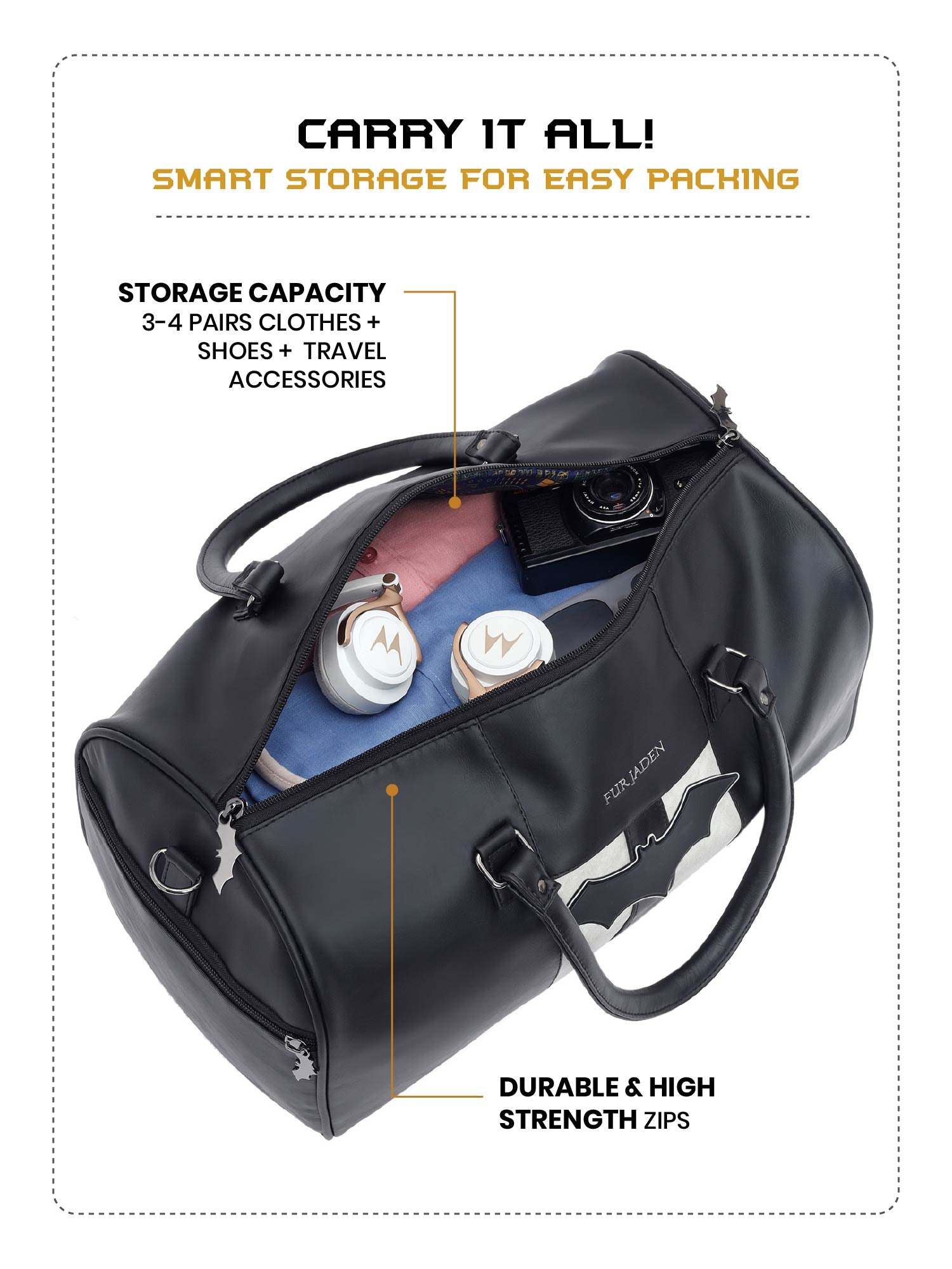 The BATMAN Duffle I Carbon Black
