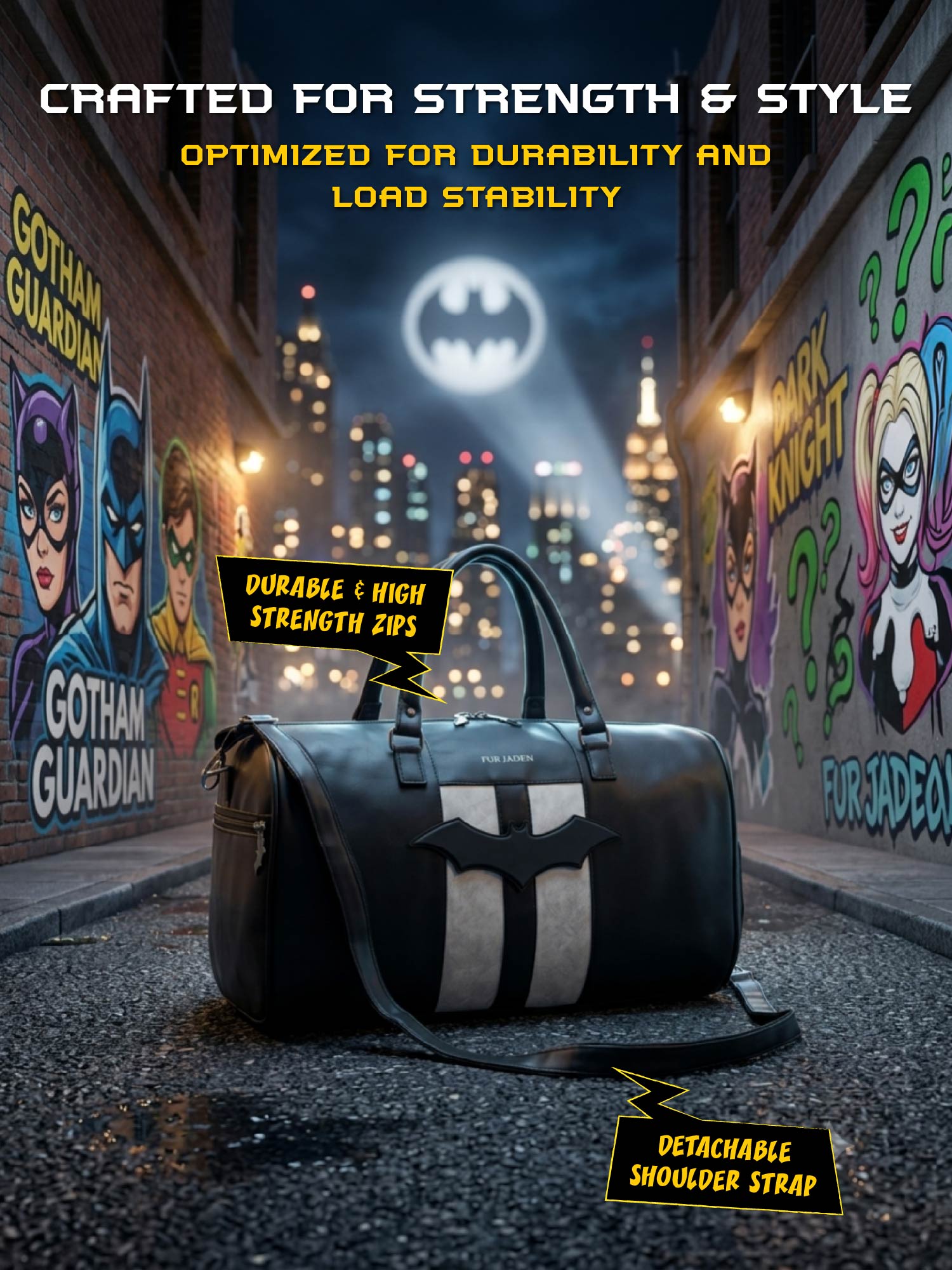 The BATMAN Duffle I Carbon Black