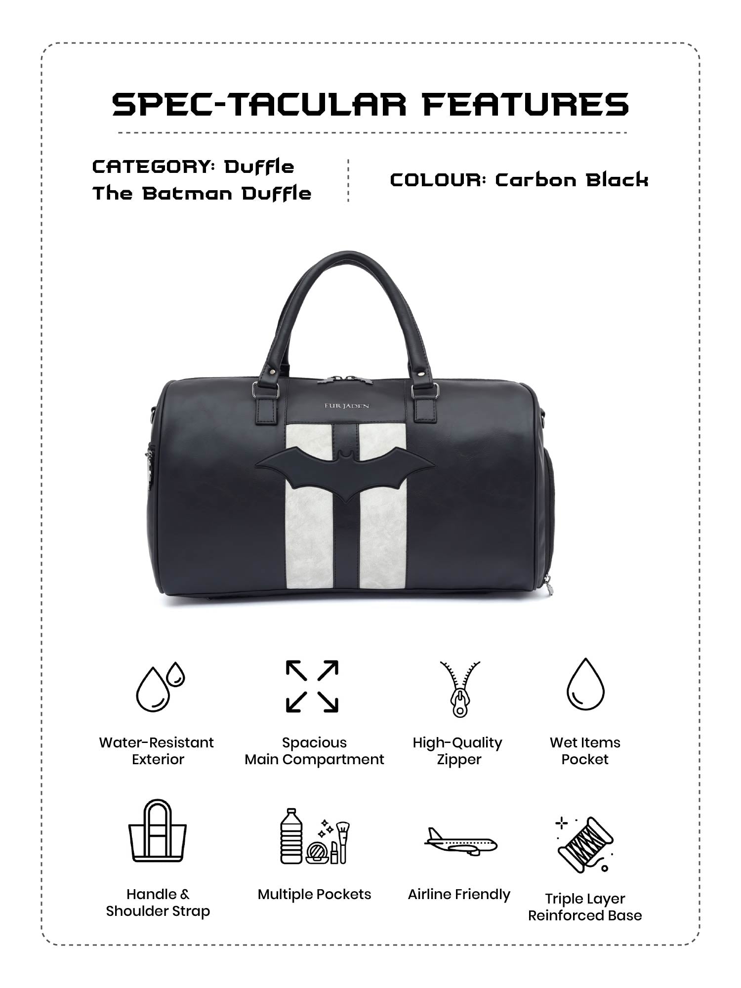 The BATMAN Duffle I Carbon Black
