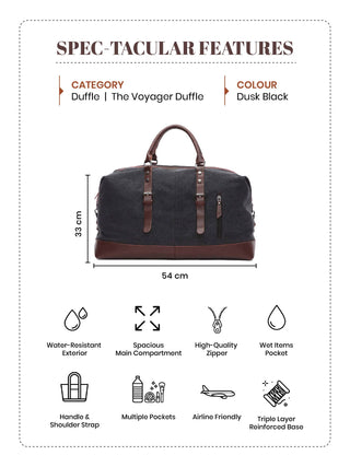 The Voyager Duffle I Charcoal