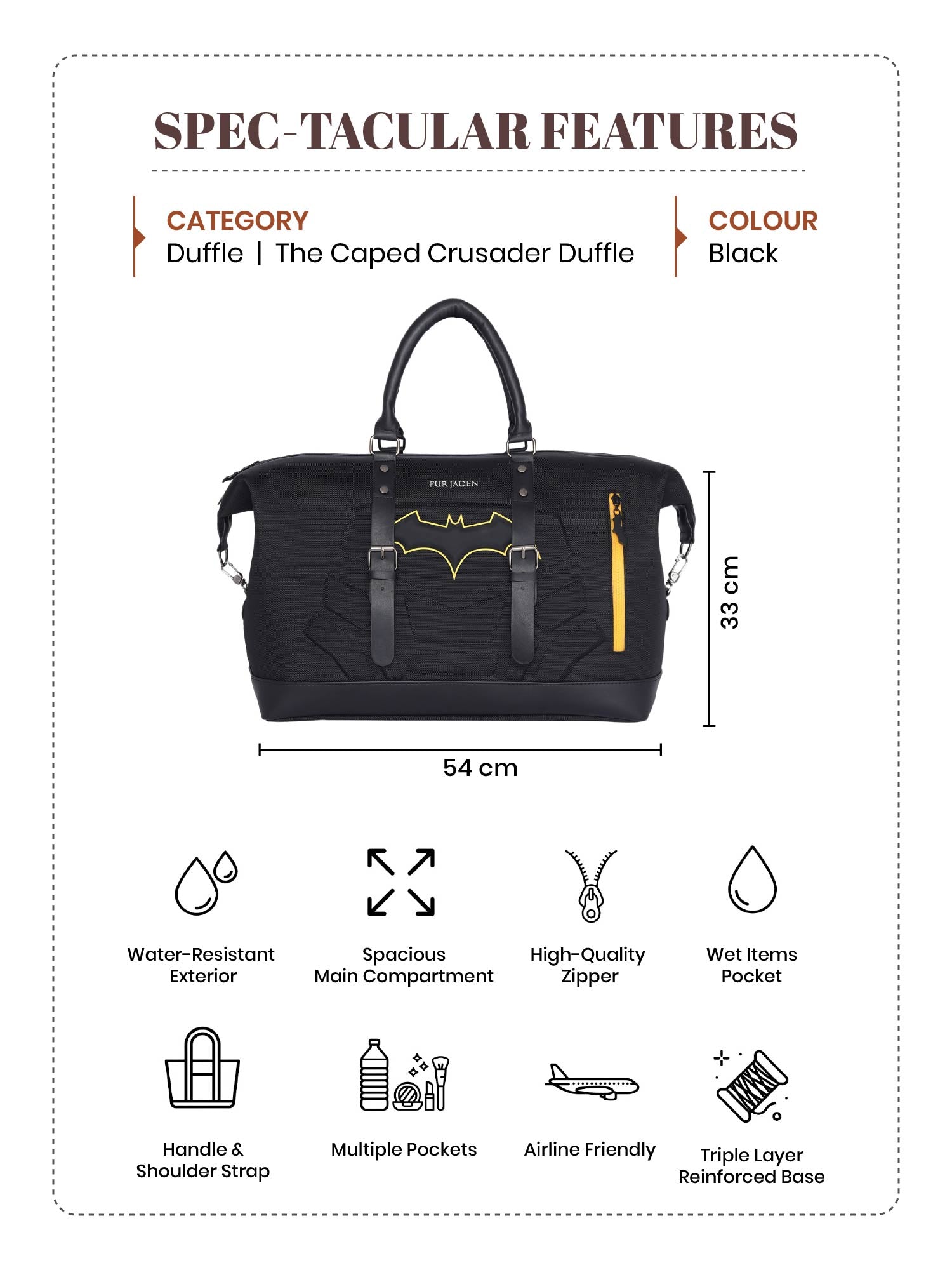 The Caped Crusader Duffle