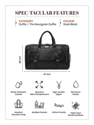 The Navigator Duffle I Stark Black