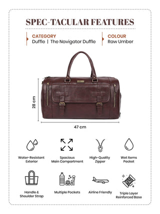 The Navigator Duffle I Raw Umber