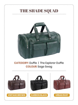 The Explorer Duffle I Sage Swag