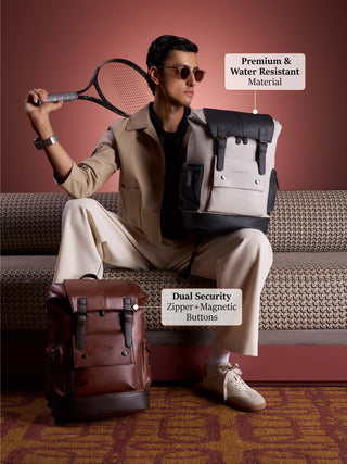 యాంటీ తెఫ్ట్ ల్యాప్‌టాప్ బ్యాక్‌ప్యాక్ | గోధుమ రంగు 