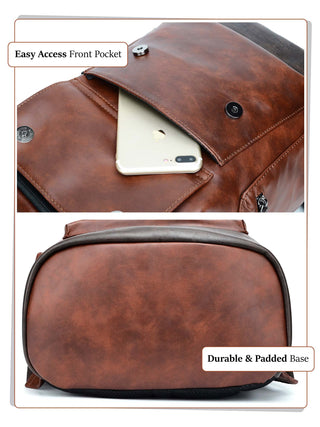 యాంటీ తెఫ్ట్ ల్యాప్‌టాప్ బ్యాక్‌ప్యాక్ | గోధుమ రంగు 