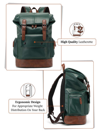 एंटी थेफ्ट लैपटॉप बैकपैक | फ़ॉरेस्ट ग्रीन 