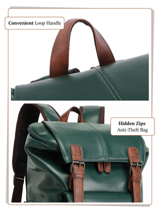 एंटी थेफ्ट लैपटॉप बैकपैक | फ़ॉरेस्ट ग्रीन 