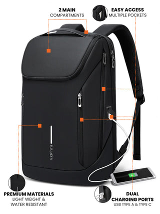 Pro-V Laptop Backpack | Charcoal Black