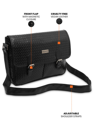 Cruelty Free Vegan Leather Crossbody (Black)