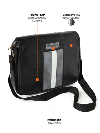 Cruelty Free Vegan Leather Crossbody (Black)