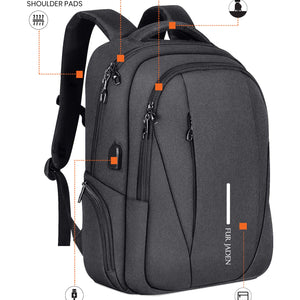 Black Travel Laptop Backpack