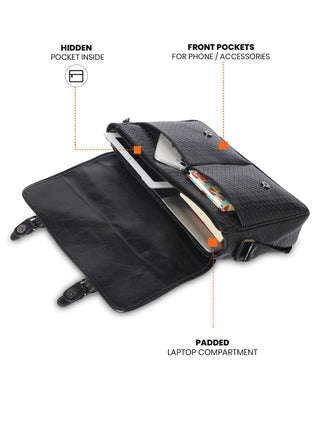 Cruelty Free Vegan Leather Crossbody (Black)