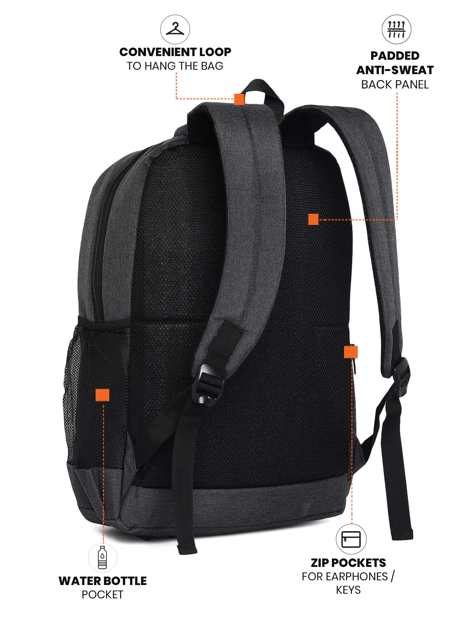 Black Travel Laptop Backpack