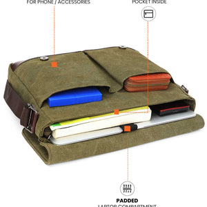 Sustainable Canvas Crossbody (Forest Green)