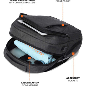 Black Travel Laptop Backpack