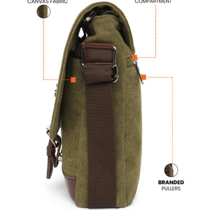 Sustainable Canvas Crossbody (Forest Green)