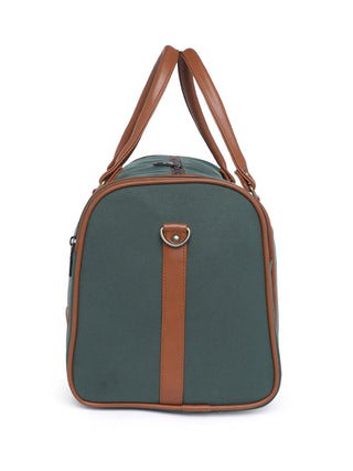 Pine Green Recycled Canvas & Vegan Leather Travel Duffle