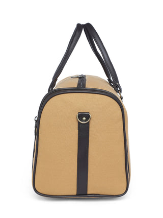 Desert Beige Recycled Canvas & Vegan Leather Travel Duffle