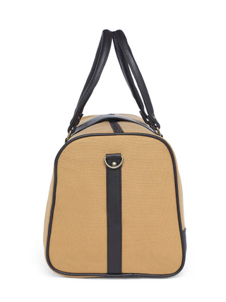 Sand Beige Recycled Canvas & Vegan Leather Travel Duffle
