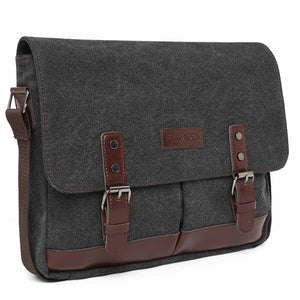 Sustainable Canvas Crossbody (Charcoal)