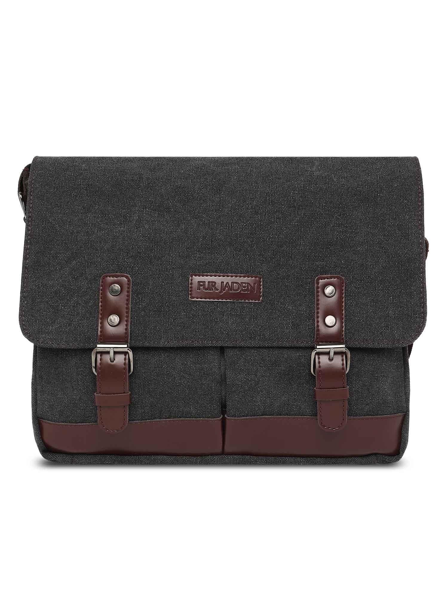 Sustainable Canvas Crossbody (Charcoal)