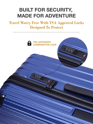 The Caron Trunk - Celestial Blue (Set Of 3)