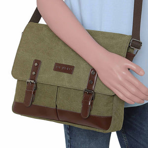 Sustainable Canvas Crossbody (Forest Green)