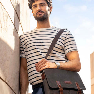 Sustainable Canvas Crossbody (Charcoal)