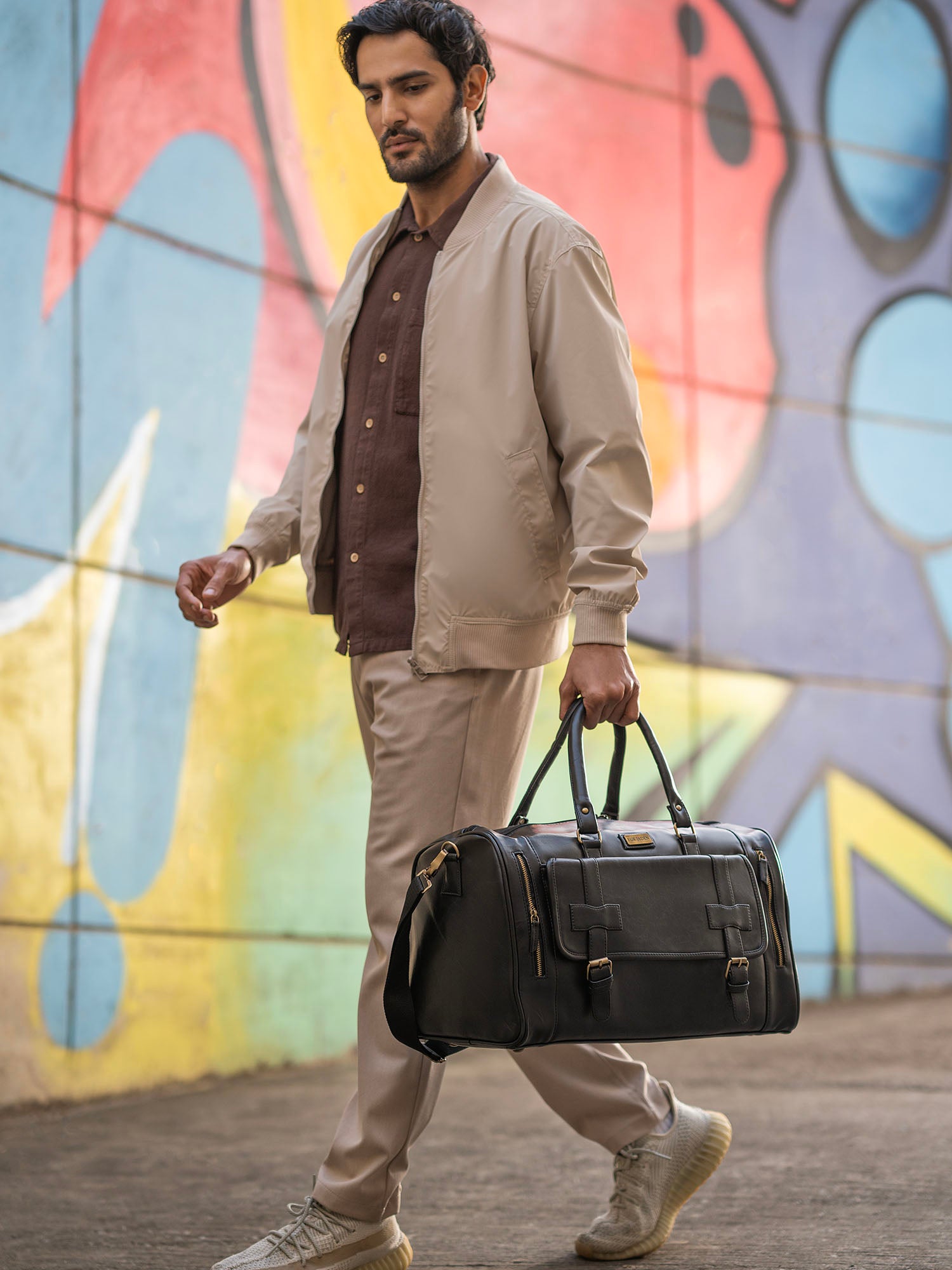 Fur Jaden Brown Travel Duffle Bag With External Shoe Pocket – Fur Jaden  Lifestyle Pvt Ltd