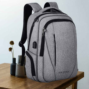 Grey Travel Laptop Backpack