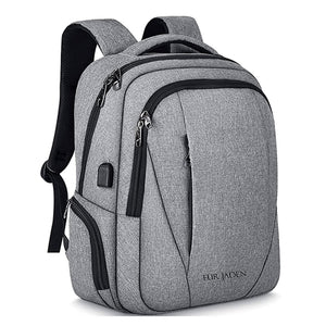 Grey Travel Laptop Backpack