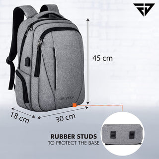 Grey Travel Laptop Backpack