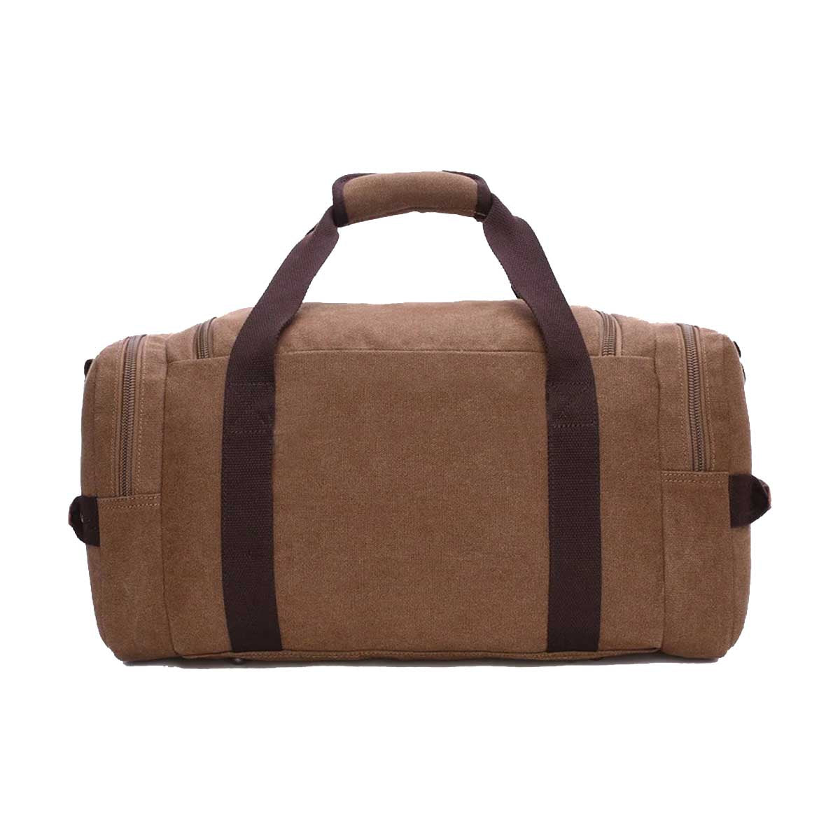 Brown Washed Canvas 40L Travel Weekender Duffle