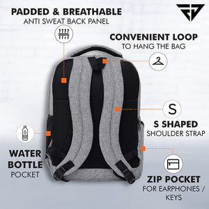 Grey Travel Laptop Backpack