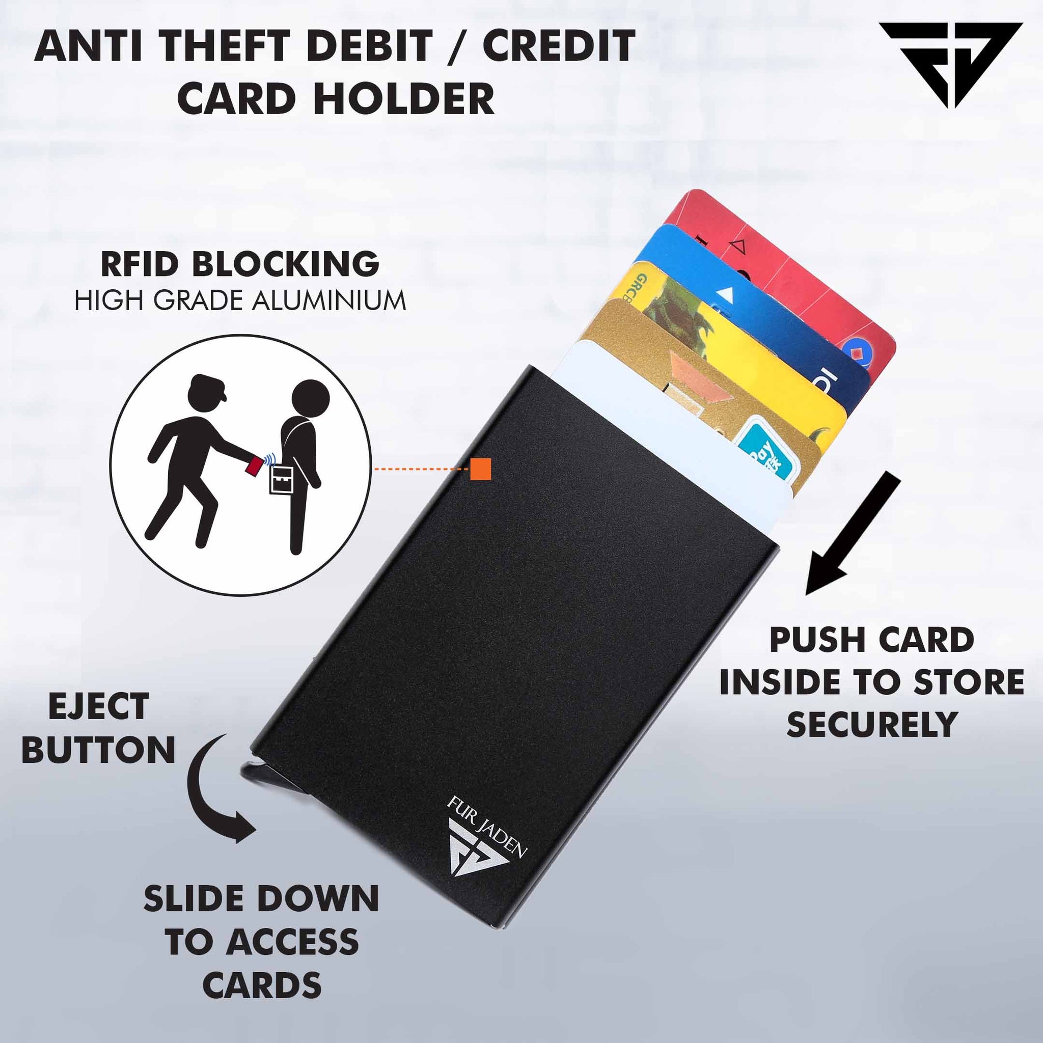 Black Anti Theft Cardholder Case