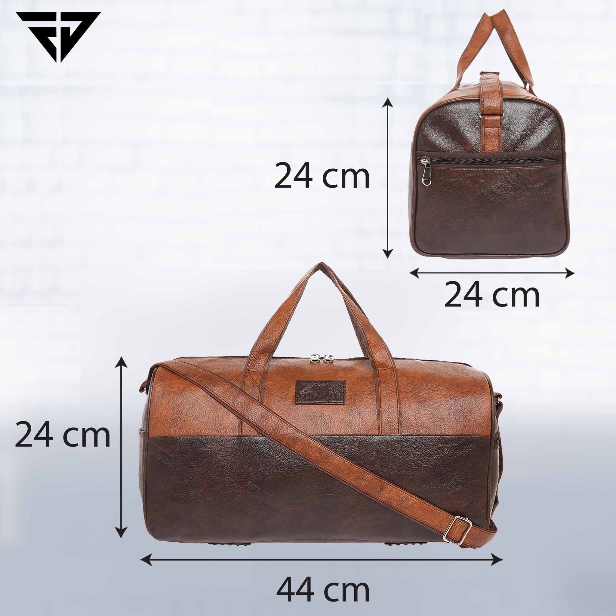 Faux Leather 25L Travel Duffle Bag cum Gym Bag